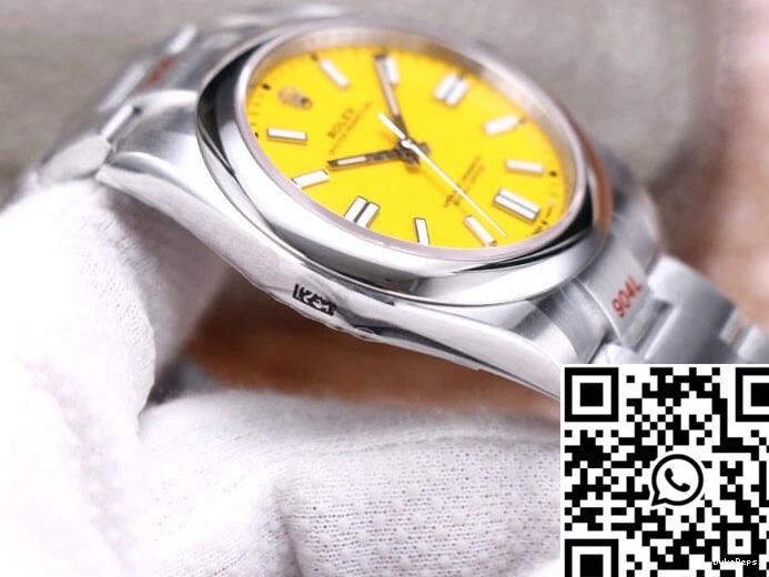 Yellow M124300-0004 Rolex Factory Dial EW Perpetual 41MM Oyster 1213